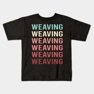 Colorful Text Weaving Weaver Kids T-Shirt